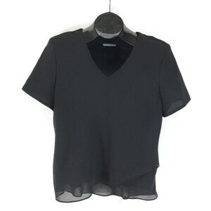 Vintage D'Allaird Chiffon Blouse Women's Plus Size 14 Black Layered Career